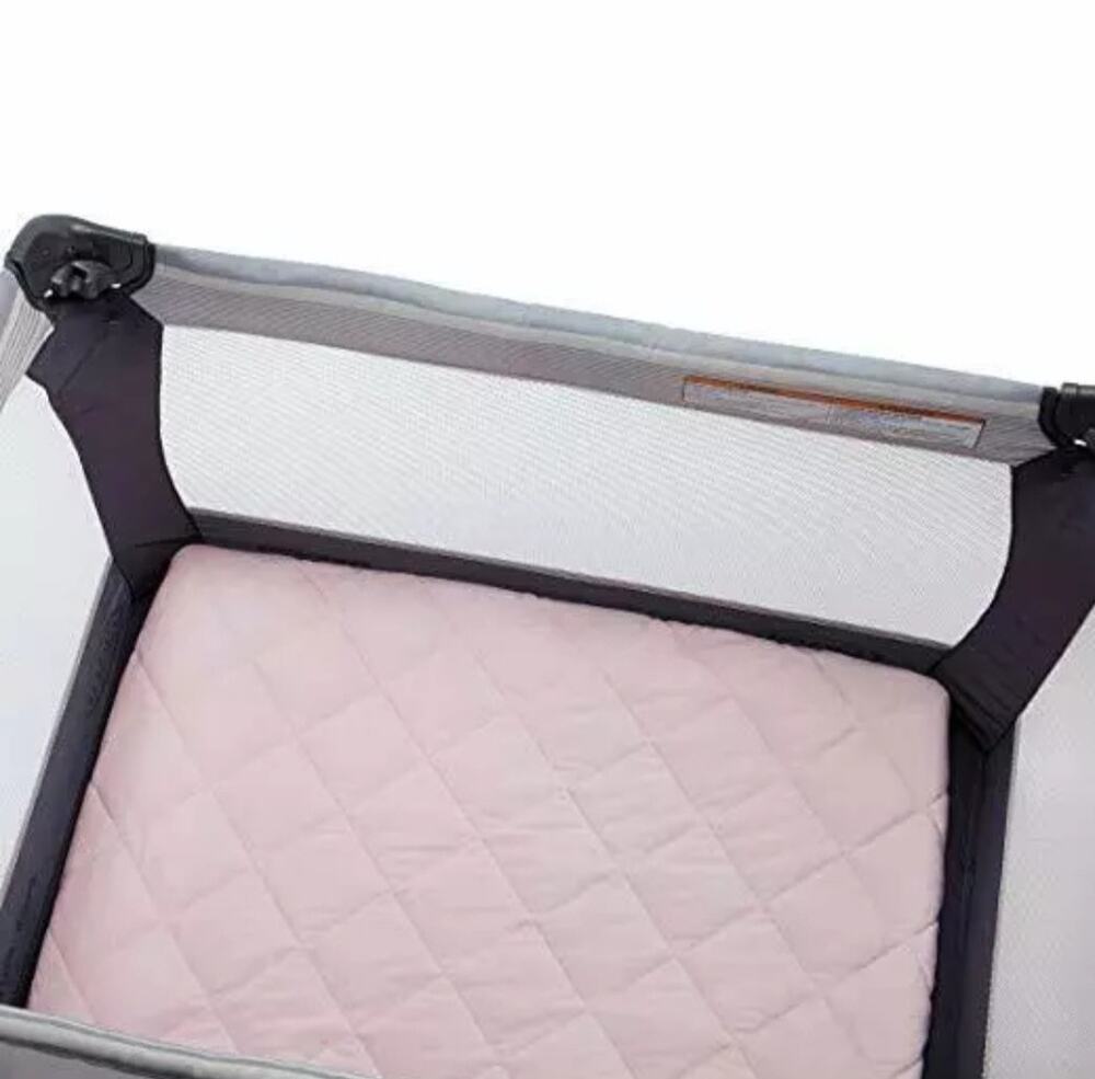 Carters Quilted Woven Playard Fitted Sheet Pink Mattress Cover Baby Bedding Warm